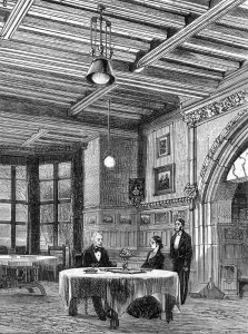 1881 Prints: Swan electric light at Cragside