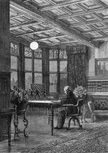 1881 Prints: Swan electric light at Cragside