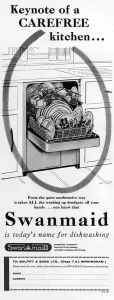 1964 Prints: Swanmaid dishwasher advertisement, 1964