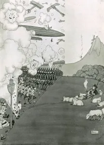 Sits Prints: A Swiss Shepherd Watching a Battle by the Frontier