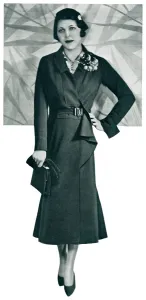 Style Prints: Tailored coat and dress by Jean Patou, 1931