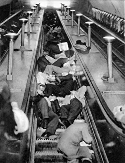 Airraid Prints: Taking Shelter in Piccadilly Circus Underground Station