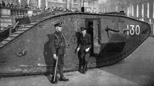 Feb16 Prints: The Tank Bank - Trafalgar Square War Bond Shop, WWI