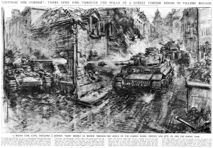 Village Prints: Tank Battle in Villers Bocage, France 1944