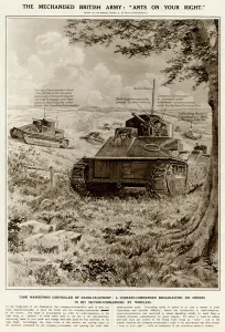 Manoeuvres Prints: Tank manoeuvres controlled by radio-telephony by G. H. Davis