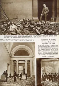 John Prints: Tate Gallery bombed, 1940