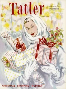Holly Prints: Tatler Christmas Shopping Number front cover, 1956