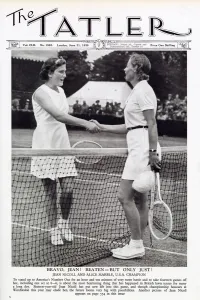 Sport Prints: Tatler cover 1939 - Alice Marble & Jean Nicoll