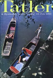 Clare Prints: Tatler front cover, 1963 - Punting on the Cam