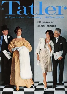 1959 Prints: Tatler cover - 60 years of social change - 1959
