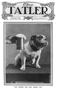 Alcohol Prints: Tatler cover - Britain abstains from drinking, WW1
