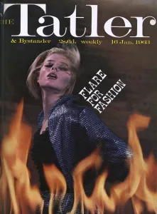 Brocade Prints: Tatler cover - Flare for Fashion 1963