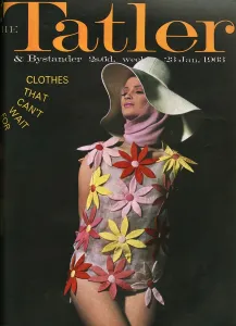 Fashion Prints: Tatler cover - Flower fashion, 1963