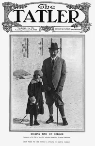 Exile Prints: Tatler cover - King Constantine of Greece at St. Moritz