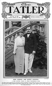 Portugal Prints: Tatler cover - King Manuel and Queen August