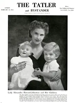 Howard Prints: Tatler cover - Lady Alexandra Howard-Johnston & children