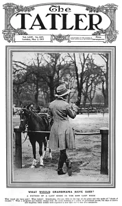 Masculine Prints: Tatler cover - Lady in riding breeches, Rotten Row