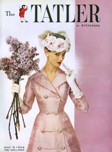 Parties Prints: Tatler cover - Mattli dress for Ascot or a garden party