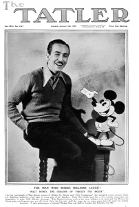Prints of Front cover of The Tatler featuring a photograph of Walt Disney (1901-1966), American film producer, animator and founder of Walt Disney film studios pictured with one of his original August Prints: Tatler cover - Walt Disney