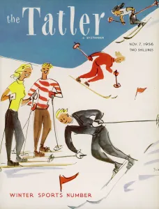 Slopes Prints: Tatler front cover, Winter Sports Number 1956