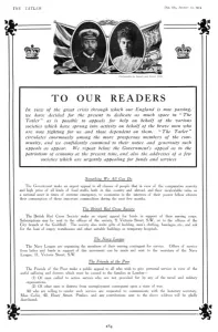 Issue Prints: Tatler letter to its readers, outbreak of First World War