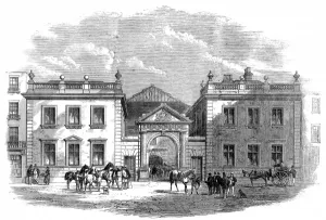 1864 Prints: Tattersalls, Knightsbridge, London, 1864