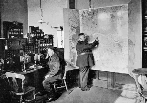 Southwark Prints: Telephone-room at Southwark fire engine station