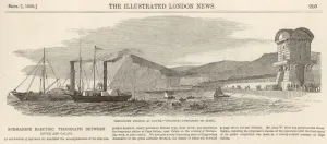 Received Prints: Temporary station at Dover: the steamers prepare to start