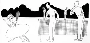 Flirting Prints: Tennis and flirting, 1916