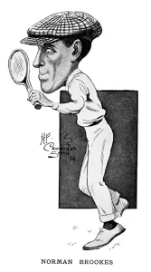Anthony Prints: Tennis player Norman Brookes in caricature