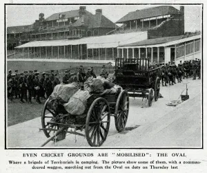 Camping Prints: Territorial Army camping at Oval cricket ground, WW1