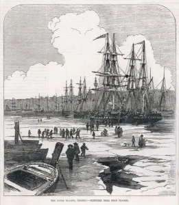 Vessels Prints: Thames Frozen 1855
