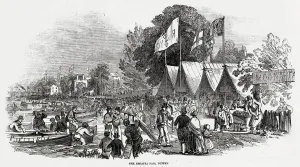 Spectators Prints: The Thames Grand Regatta Fair, Putney 1846