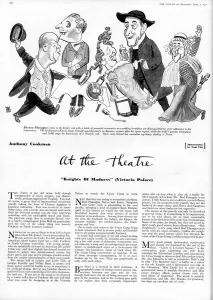 Caricature Prints: At the theatre, Knights of Madness, Victoria Palace