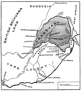 African Prints: Theatre of war in South Africa - Boer War map