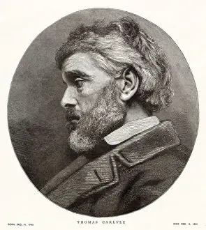 Scottish Prints: Thomas Carlyle (1795 - 1881), Scottish historian and essayist