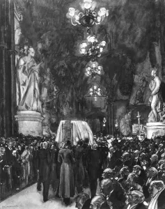 Drawn Prints: Thomas Hardys funeral by Steven Spurrier