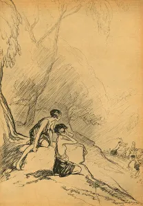 Nymphs Prints: Once Upon a Time - a sketch by Claude Shepperson