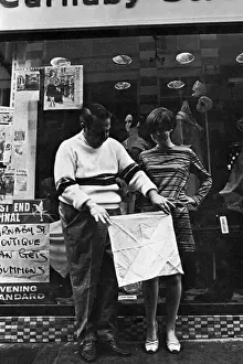 Shops Prints: Tina Birch and Allan Sherman outside the Lady Jane boutique