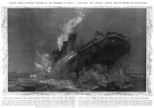Titanic Prints: Titanic - fifteen minutes before she sank