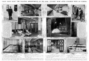Disaster Prints: Titanic - Palatial appointments of the liner sunk after iceb
