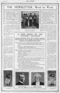 Disaster Prints: Titanic - Report and Timeline in the Sphere