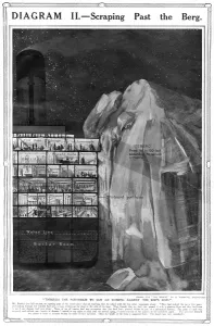Disaster Prints: Titanic scraping iceberg
