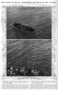 Titanic Prints: Titanic - uncrowded lifeboats