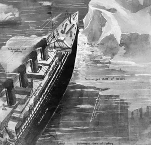 Moment Prints: The Titanics first contact with the iceberg