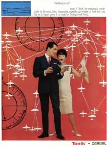 Fabrics Prints: Tonik fabric advertisement, 1962