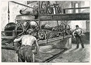 Mechanism Prints: It took two men several hours three times a week to wind up the Clock Tower (Elizabeth Tower)
