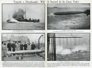 Fired Prints: Torpedo boat, torpedo, and crew of HMS Adventure, WW1
