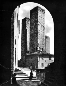 13th Prints: The Torri degli Ardinghelli, San Gimignano, Italy, 1944