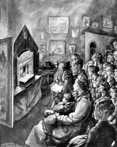 Oxford Prints: Toy Theatre in Bumpus Bookshop, London, 1935
